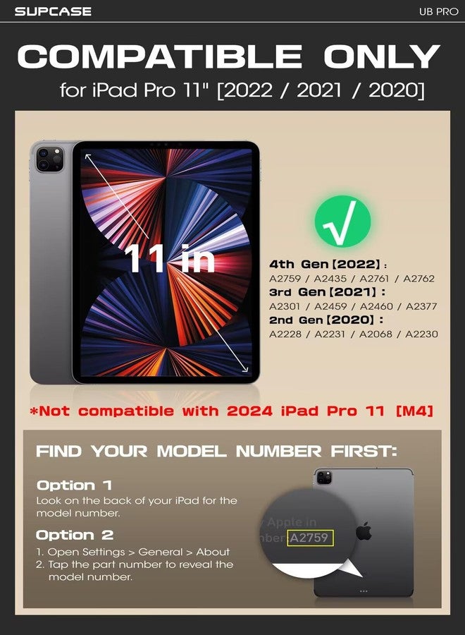 سوبكيس جراب SUPCASE لجهاز iPad Pro مقاس 11 بوصة، الجيل الرابع/الثالث/الثاني 2022/2021/2020 (يونيكورن بيتل برو)، [واقي شاشة مدمج، وحامل، وحامل قلم] غطاء متين لكامل الجهاز لجهاز iPad Pro مقاس 11 بوصة، أحمر - Image 2